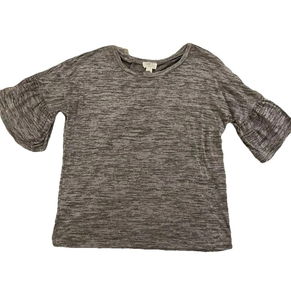Loft Outlet Womens Knit Round Neck Shirt Top Blouse 3/4‎ Sleeve Polyester Size M
